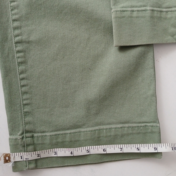 GAP Highrise Wide Leg Ankle length Jeans Olive green Sz 26 /4 - Picture 12 of 13